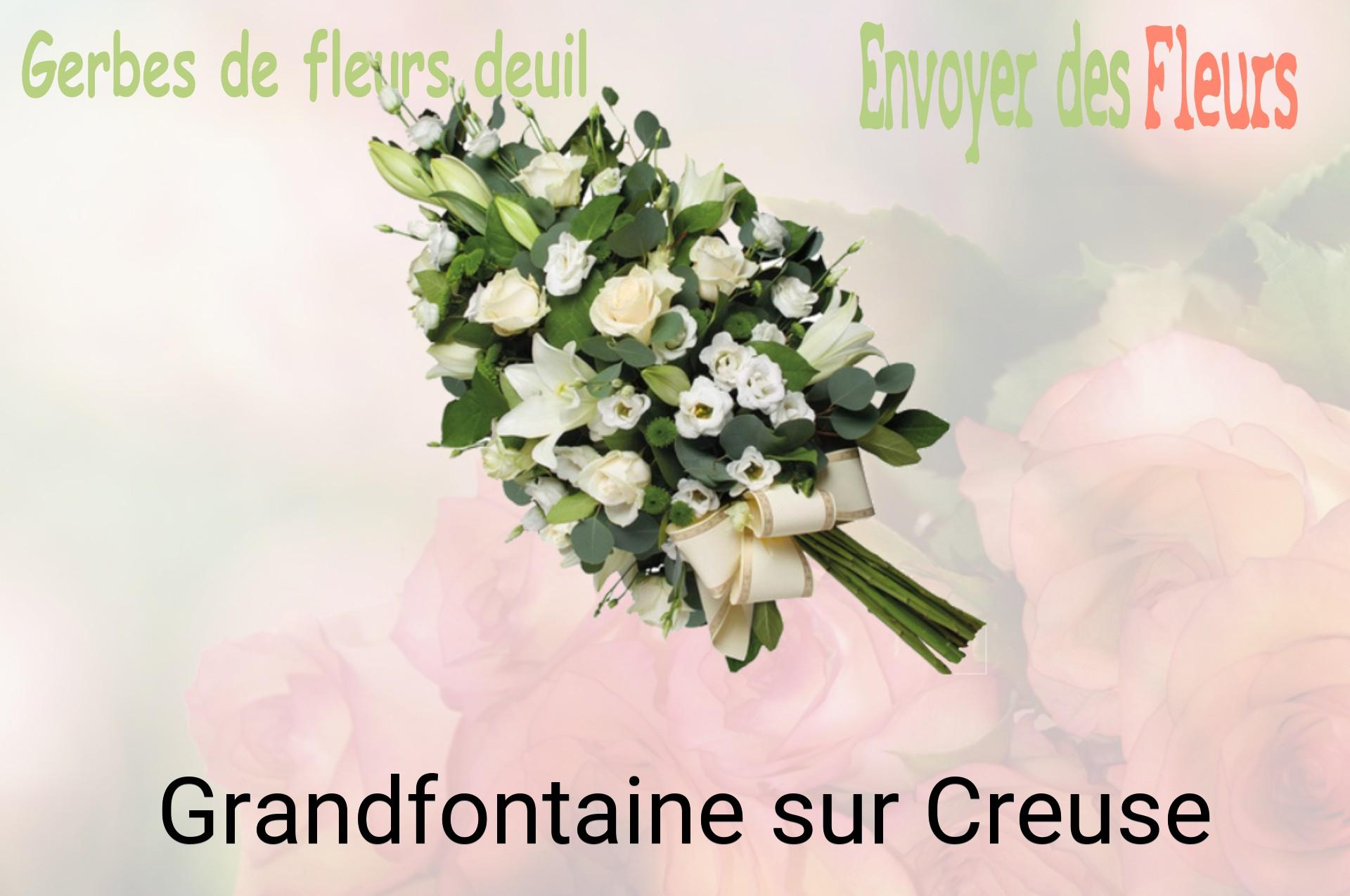 Gerbe de fleurs de deuil livrée à Grandfontaine-sur-Creuse